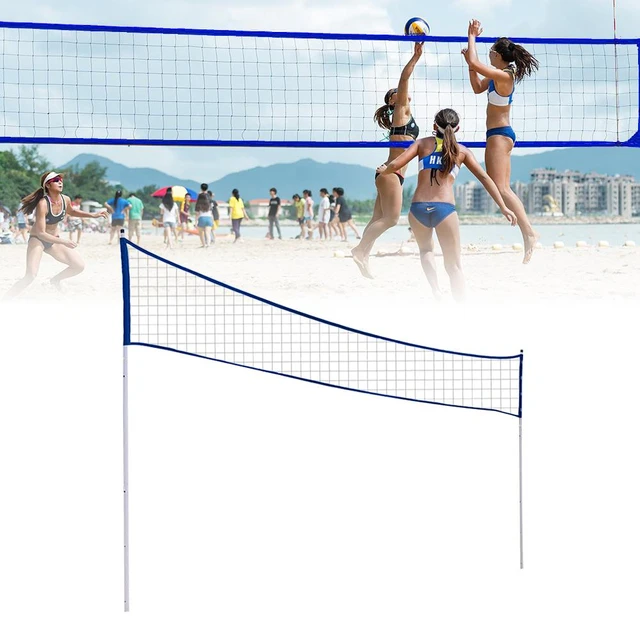 Rete da pallavolo portatile rete da Tennis da Badminton regolabile  pieghevole con palo di supporto per gli sport all'aria aperta del parco  dell'erba della spiaggia - AliExpress