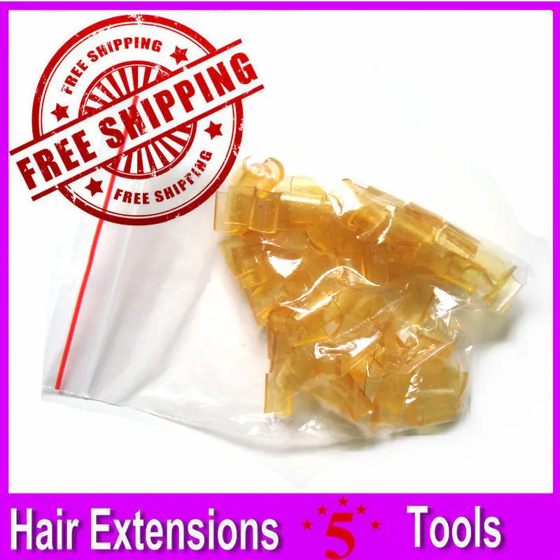 1000Pcs Glue Nail Tip Keratin Nail Tip U Tip For Pre Bonded Hair Extensions, Black Brown Blonde Transparent 4 Colors Optional