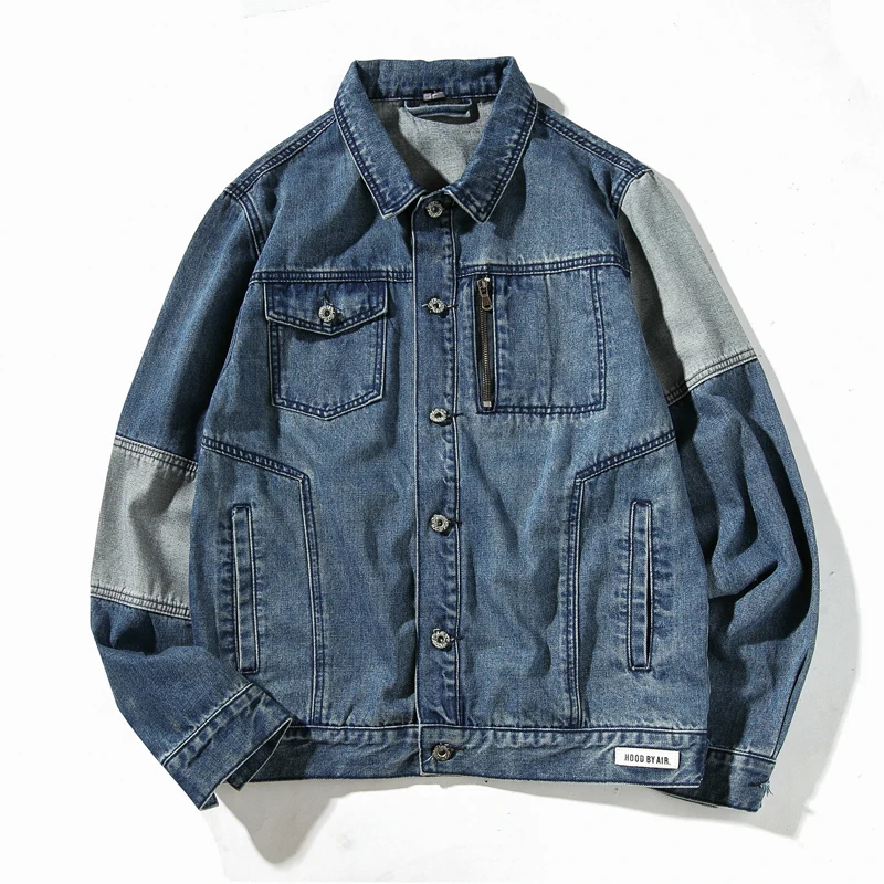 

2018 Fashion Jacket Spring New Jackets Casual Denim Jacket male spring Men Large Size
