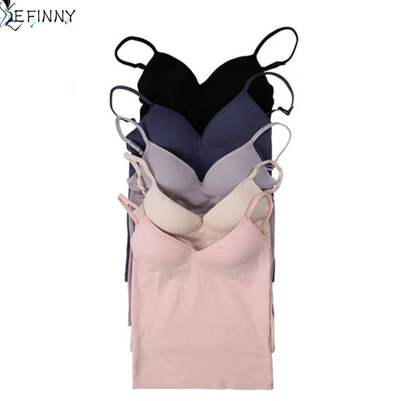 Женский Регулируемый топ на бретельках с подкладкой из модала|cami top women|women