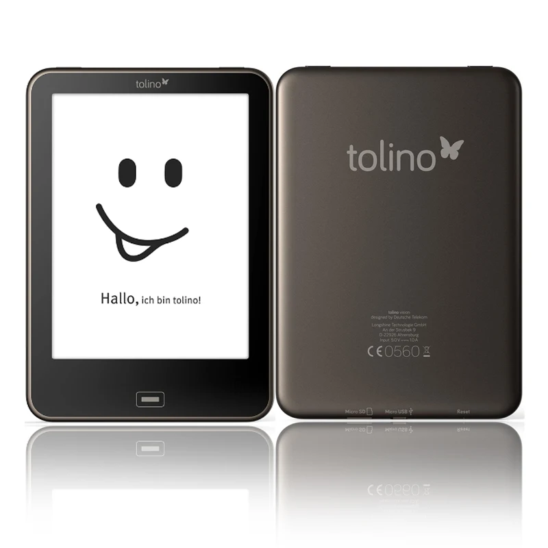 

6 inch Built in Light 4GB eBook Reader WiFi Tolino vision touch screen ebook Reader e-ink 1024x758 212PPI electronic Book