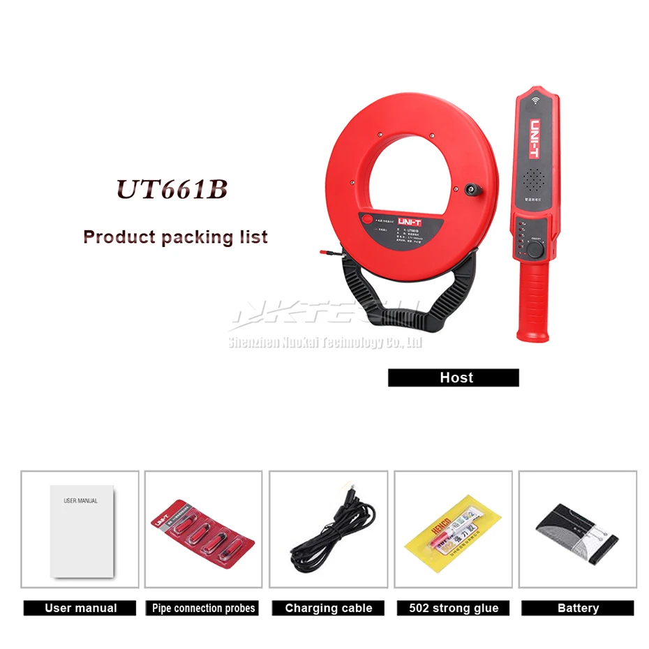 UNI T Wall PVC Iron Pipe Blockage Detector UT661A UT661B Diagnostic tool Scanner Pipeline