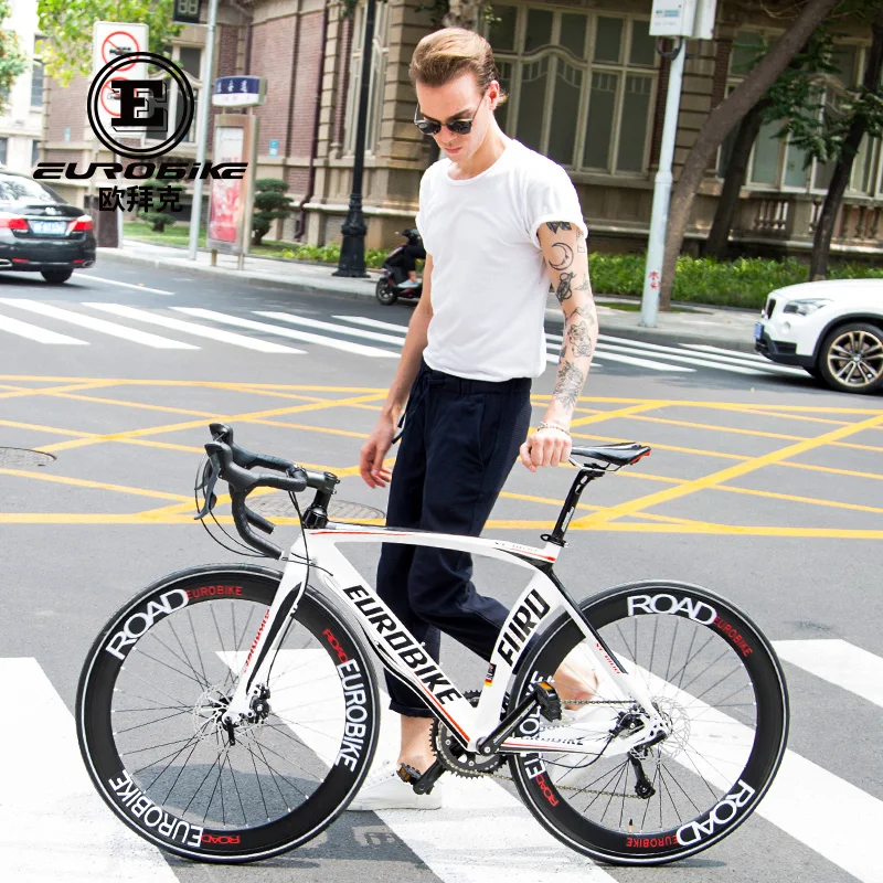 EUROBIKE Road Bikes Aluminum Frame Shimano 16 Speed 700C Inches Wheel EUROBIKE Road Bikes Aluminum Frame Shimano 16 Speed 700C Inches Wheel