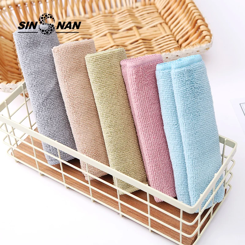 SINSNAN 5PC 30X30cm Microfiber Cleaning Cloth Rag Absorbent Washing Windows Kitchen Towel Dishcloth Towels Multi-purpose Cloth