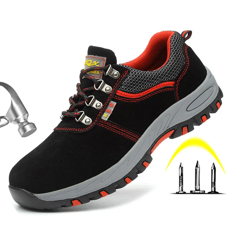 

Men Boots Work Safety Boots Male Steel Toe Safety Shoes Protective Puncture Military Shoes Men Work Boots Indestructible Shoes