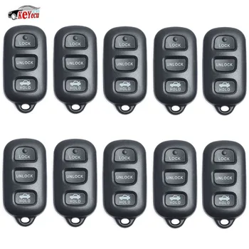 

KEYECU 10 Pcs/lot New Remote Keyless Replacement Car Key Shell Case 3 Button+Panic Fob for Toyota Camry Solara No Chip