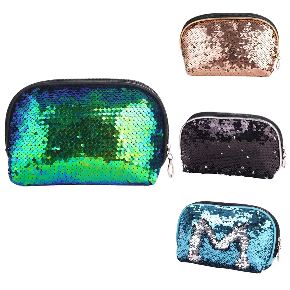 Buy Mermaid Sequin Cosmetic Bag For Women Glitter