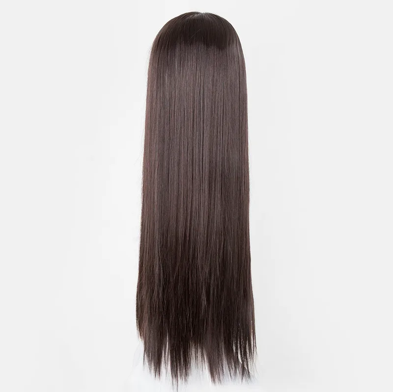 Fei-Show коричневый парик из синтетического термостойкого волокна длинные прямые волосы женские салонные вечерние волосы средней части