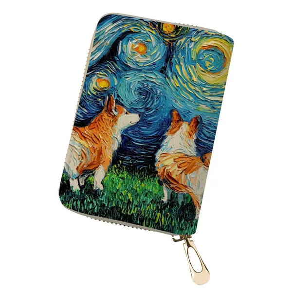 ALP806Z5 Thikin VanGogh's Galaxy держатель для карт для девочек-подростков мини-сумка для карт Женская защита для карт Студенческая карта пакет детские сумки для хранения - Цвет: ALP806Z5