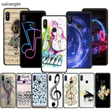 Notas musicales violín clásica funda de móvil suave de TPU caso para Redmi 8A K20 4A 4X 5 6 5A 6A Nota 5 5 5 6 6 7 8 Pro