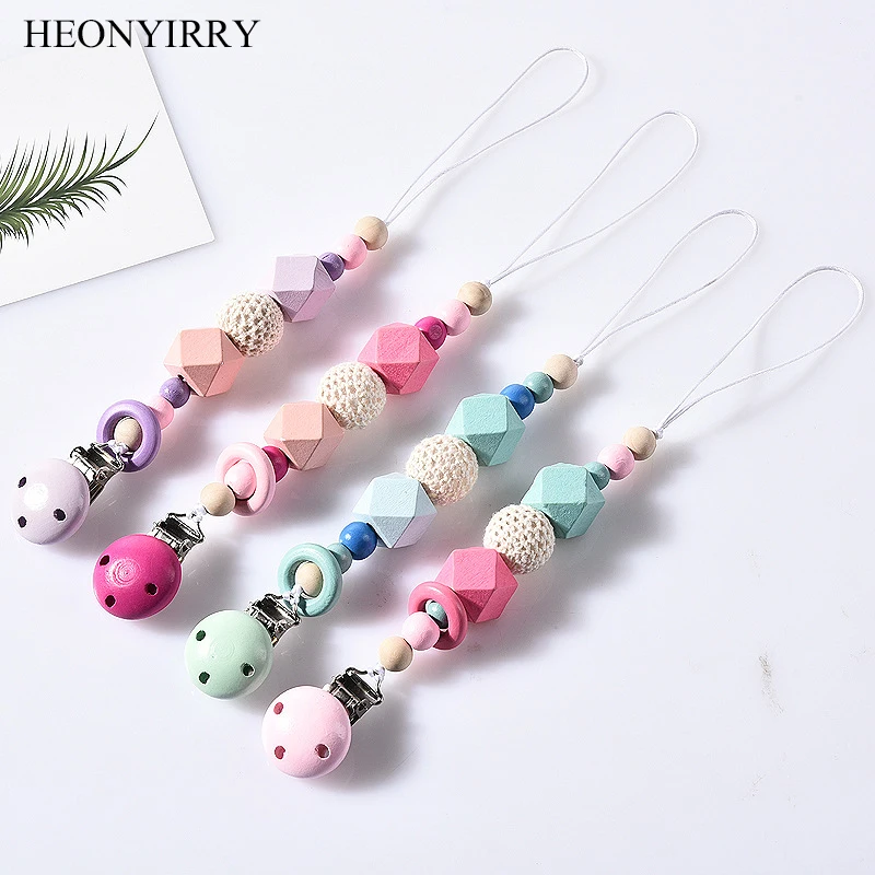 DIY Colorfull Silicone Baby Pacifier Clips Funny Pacifier Chain For