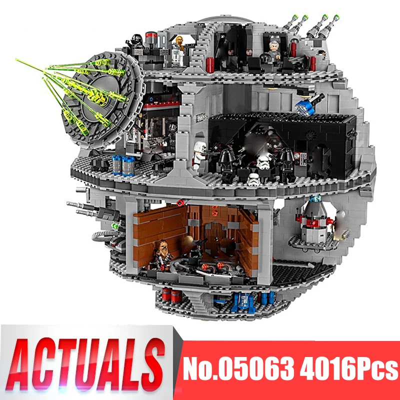 

Lepin Star Wars Figures 05063 4016Pcs UCS Death Star Model Building Kits Blocks Bricks Educational Kid Toy Compatible With 75189