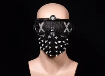 

Halloween Devil Ghost Mask COS Game Mask Punk Rivet Death horror masks helmet eyepatch face muffle vintage gold silver gold gift