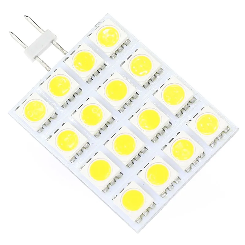 Светодиодный G4 лампочка 12 в 16 Светодиодный 5050SMD квадратный тип 320-352LM G4 розетка квадратная модель квадратный Свет 20 шт./лот