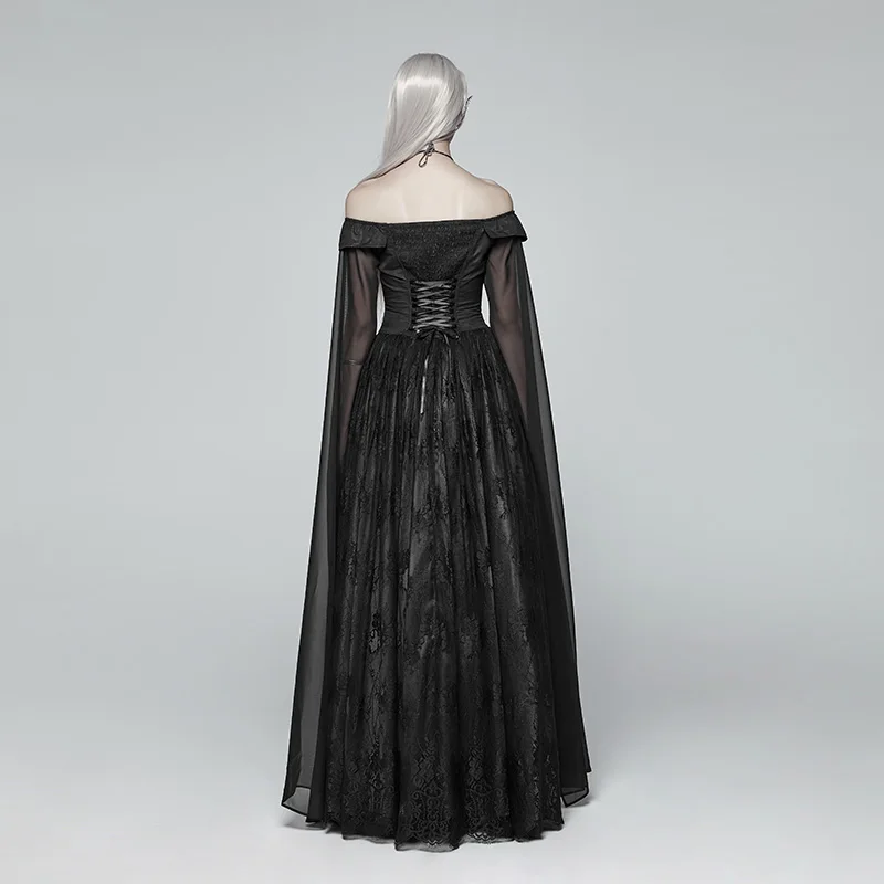 Женское платье в стиле панк, готическое платье Виктории, женское темное платье для костюмированной вечеринки, одежда для сцены, торжественное платье, длинное платье