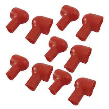 

10 Pcs Red Soft Plastic Flexible Battery Terminal Covers Boots