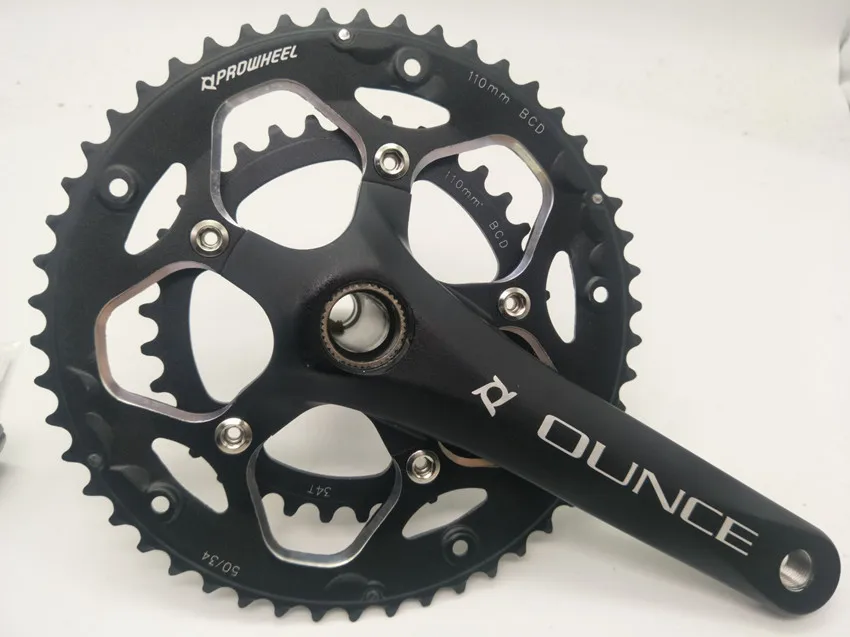 Велосипедная неподвижная передача из алюминиевого сплава Crankset 170 мм 110 BCD горный велосипед CNC полое колесо цепной передачи с рычагом 34-50 T с нижним кронштейном