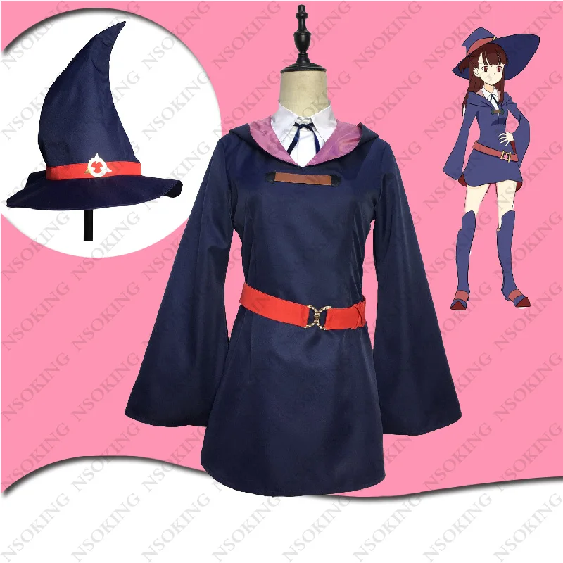 Cosplaydiy pequena bruxa academia cosplay traje dos desenhos