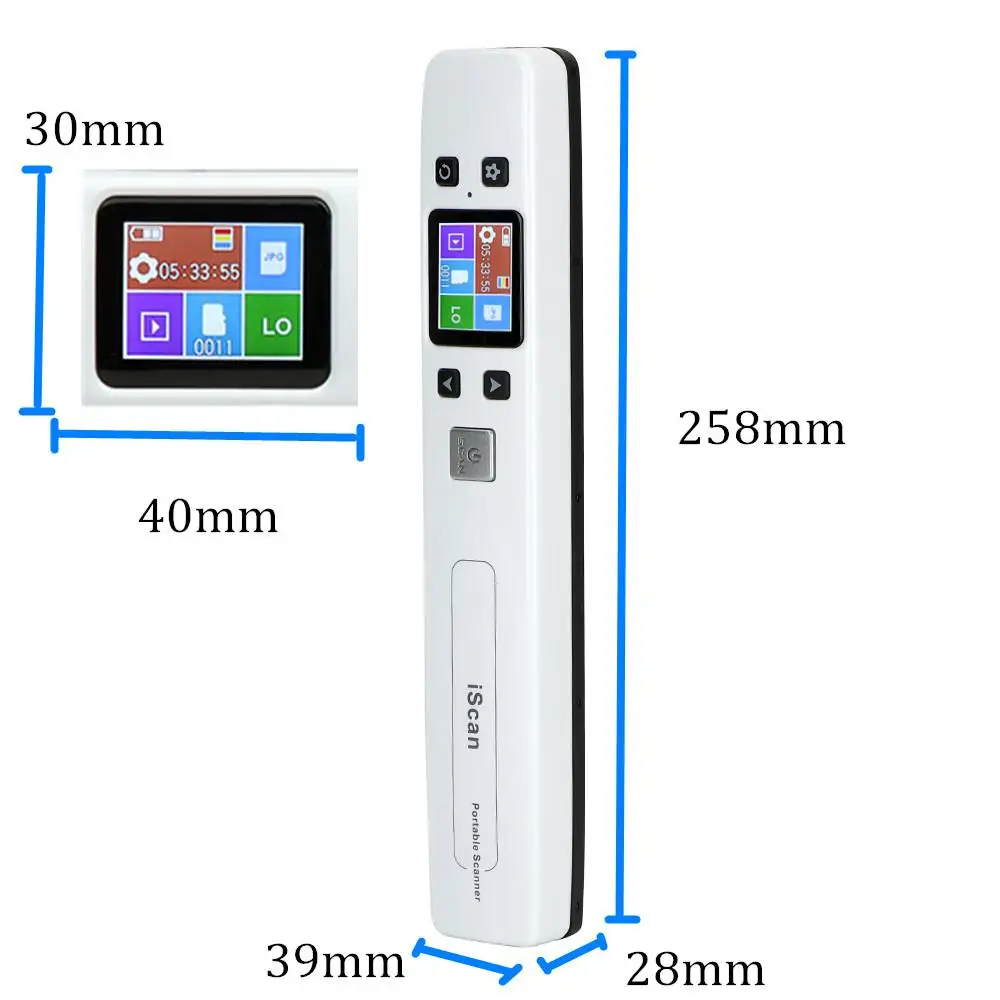 ISSYZONEPOS портативный сканер документов A4 wifi 1050 точек/дюйм JPG PDF в комплекте 16G TF карта с предварительно просмотренной картинкой Windows iMac