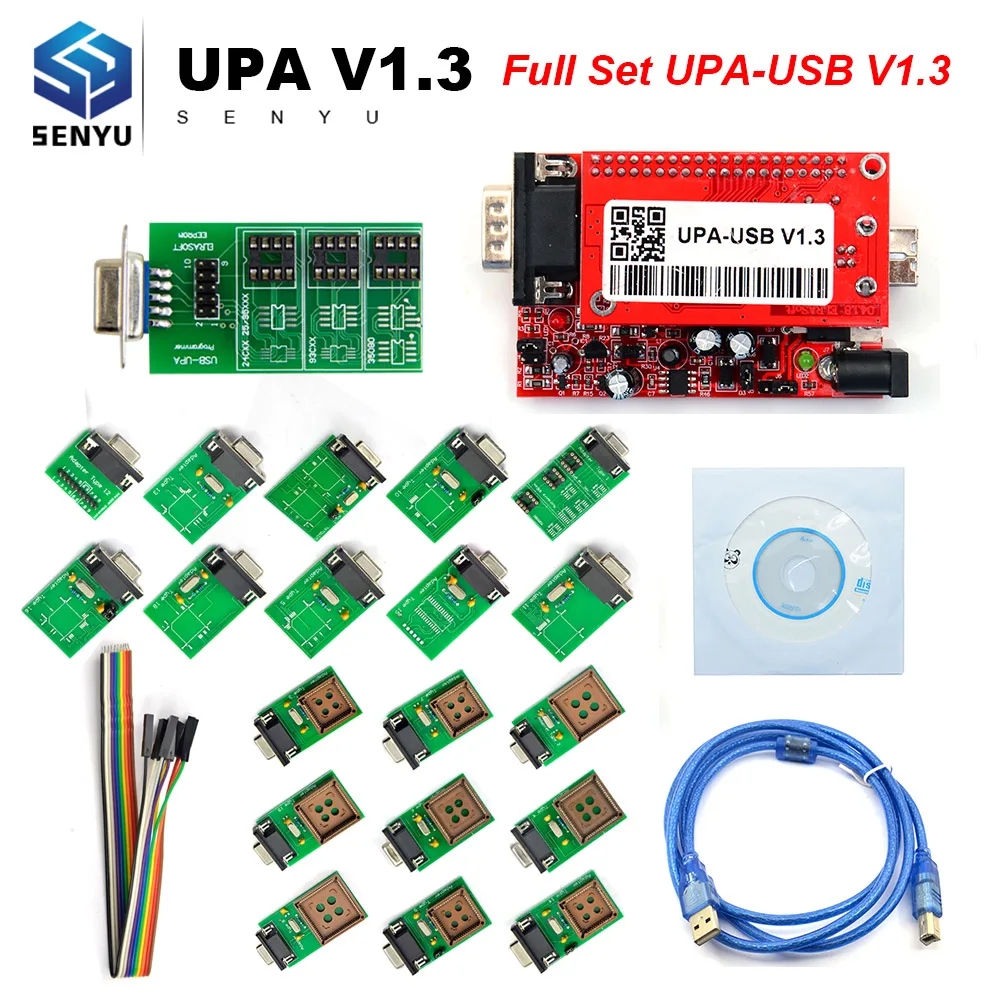 

UPA Usb V1.3 V2014 With Full Set Adapters ECU Programmer Chip Tuning OBD OBD2 Automotivo Car Diagnostic Scanner tool UPA-USB