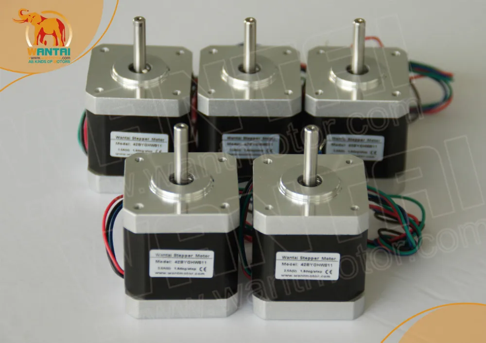 5 шт. NEMA17 4000 г. См чпу шаговый двигатель/1.7A wantai ЧПУ двигатель 42BYGHW609 супер в