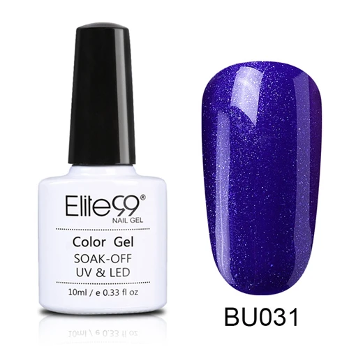 Elite99 10 мл синий цвет серия Гель-лак для ногтей вылечивается с УФ светодиодный лампой легко замачивается Гель-лак для Ногтей Стойкий лак для ногтей - Цвет: BU031