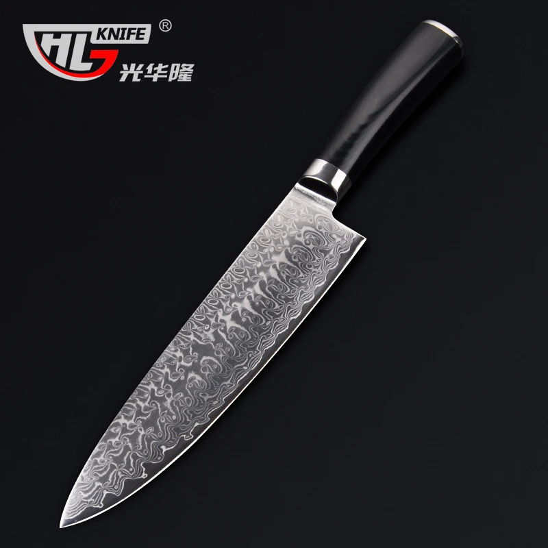 8 palcový kuchařský nůž Damascus Japonský Damascus VG10 kuchyňské nože Damašský ocelový kuchyňský nůž s rukojetí Micarta Doprava zdarma