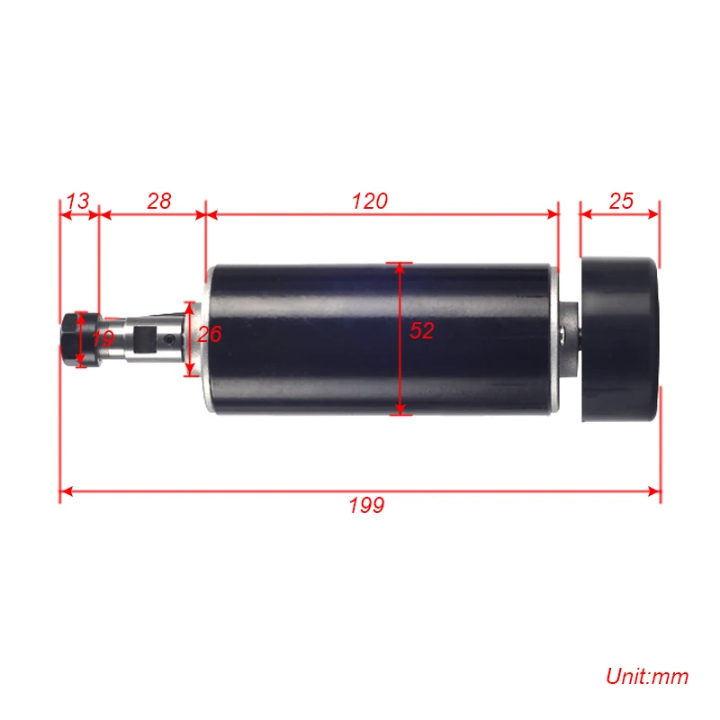 CNC Spindle 300W Air Cooled Motor 500W Spindle ER11 Machine Tool Milling Motor DC Router For Engraver Machine Tools - Цвет: 500W DC Spindle