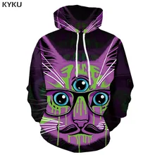 KYKU 3d Hoodies Cat Sweatshirts men Flame Hoody Anime Animal Hoodie Print Harajuku Sweatshirt Printed Gothic Hooded Casual