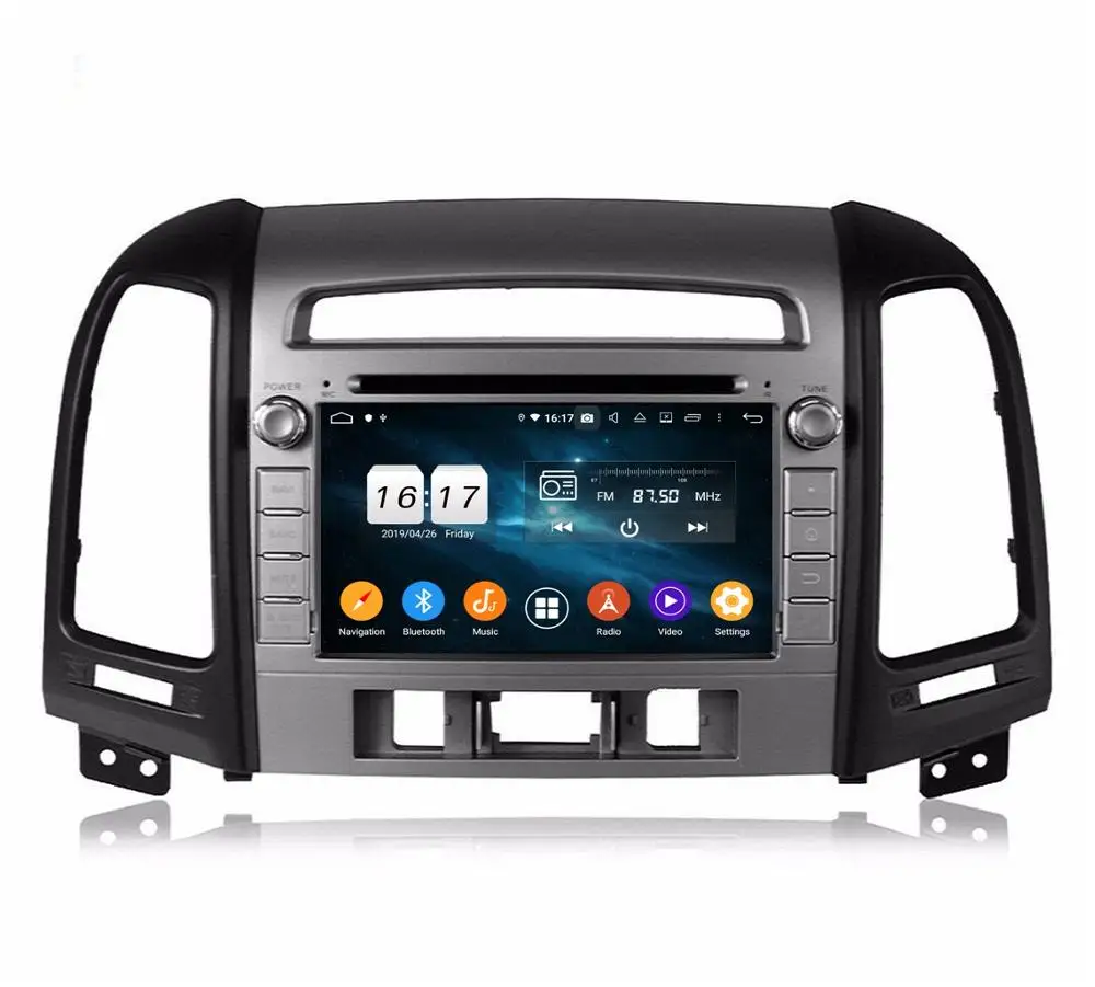 Sale DSP Android 9.0 Octa Core 2 din 7" Car Audio DVD GPS for Hyundai Santa Fe 2006-2012 stereo Radio Bluetooth 4.2 WIFI USB 4gb+32gb 1