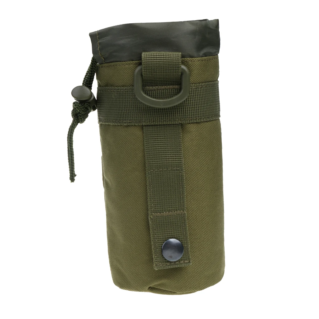 Tactical Military Molle Water Bottle Pouch Drawstring Open Top Travel Water Bottle Bag Hydration Carrier Water Bottle Pouch