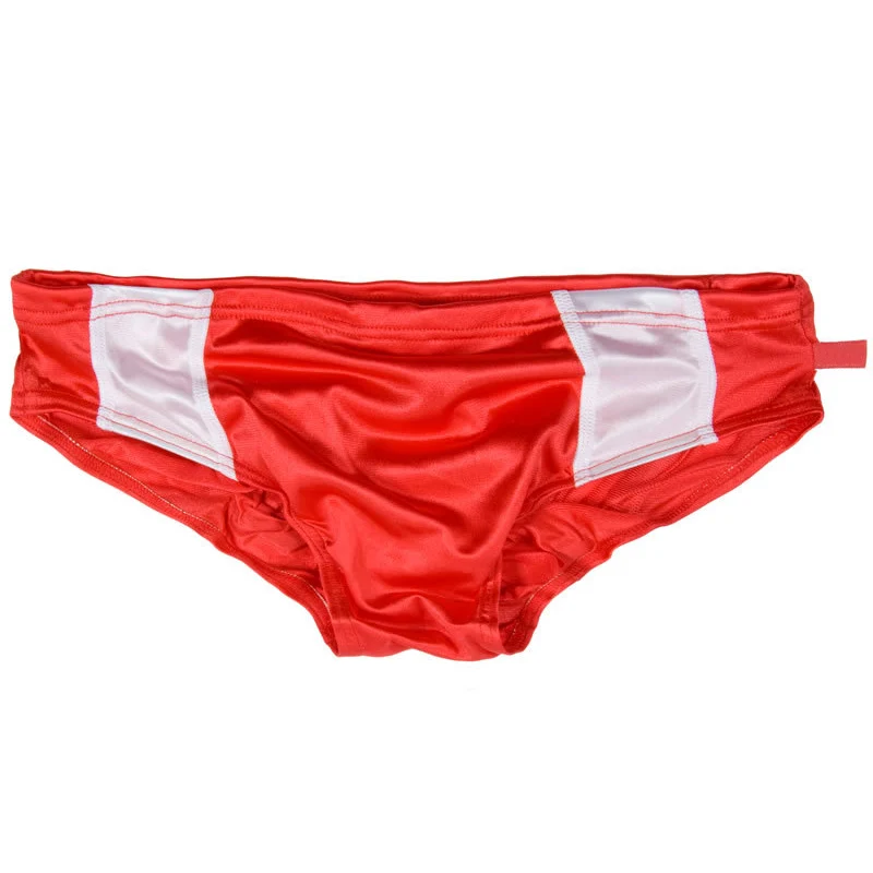 Austinbem Для мужчин сексуальные низкой посадкой пляжные Плавание короткие бикини, купальник, лето Плавание костюм шорты ванный комплект Стандартный размеры s-xl - Цвет: Red