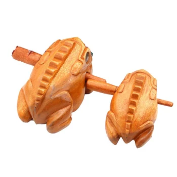 

Wooden Animal Money Frog Clackers Kids Musical Instrument Percussion Toy Gift