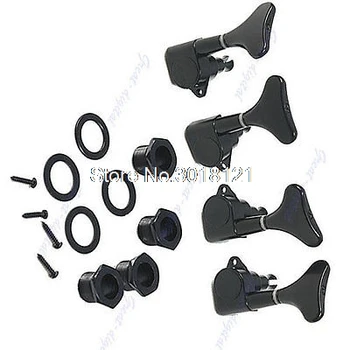 

New Black Guitar Sealed Tuners Tuning Pegs Machine Heads 2R2L For 4 String Bass