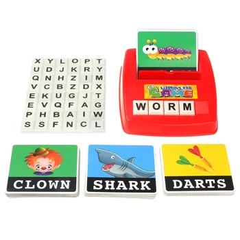

English Word Learning Machine Educational Card Letter Machine English Word Interactive Picture Literacy Card Children Montessor
