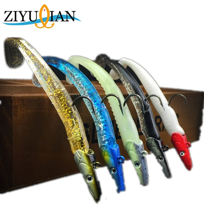 

1Pcs Soft Fishing Lure 11cm 22g Jig Head Fish Lead Head Bait Swim Wobbler Fishing Tackle Lure Silicone Artificial Bait Spinner