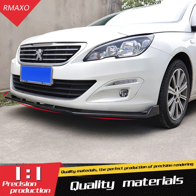 

For Peugeot 408 Body kit spoiler 2016-2018 For Peugeot 408 ABS Rear lip rear spoiler front Bumper Diffuser Bumpers Protector