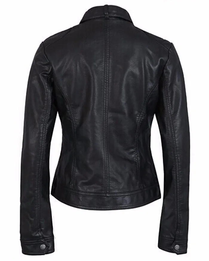 Женская кожаная куртка Pimkie из искусственной кожи с эффектом потертости, мотоциклетная куртка Pimkie, тонкая женская мягкая кожаная куртка большого размера S-XXXL