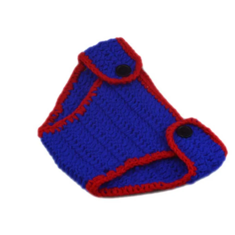 Ksummeree USMC Baby Newborn Crochet Outfit Marines Dress Blues Inspired Photo Prop for Baby Marine Corps Costume H303