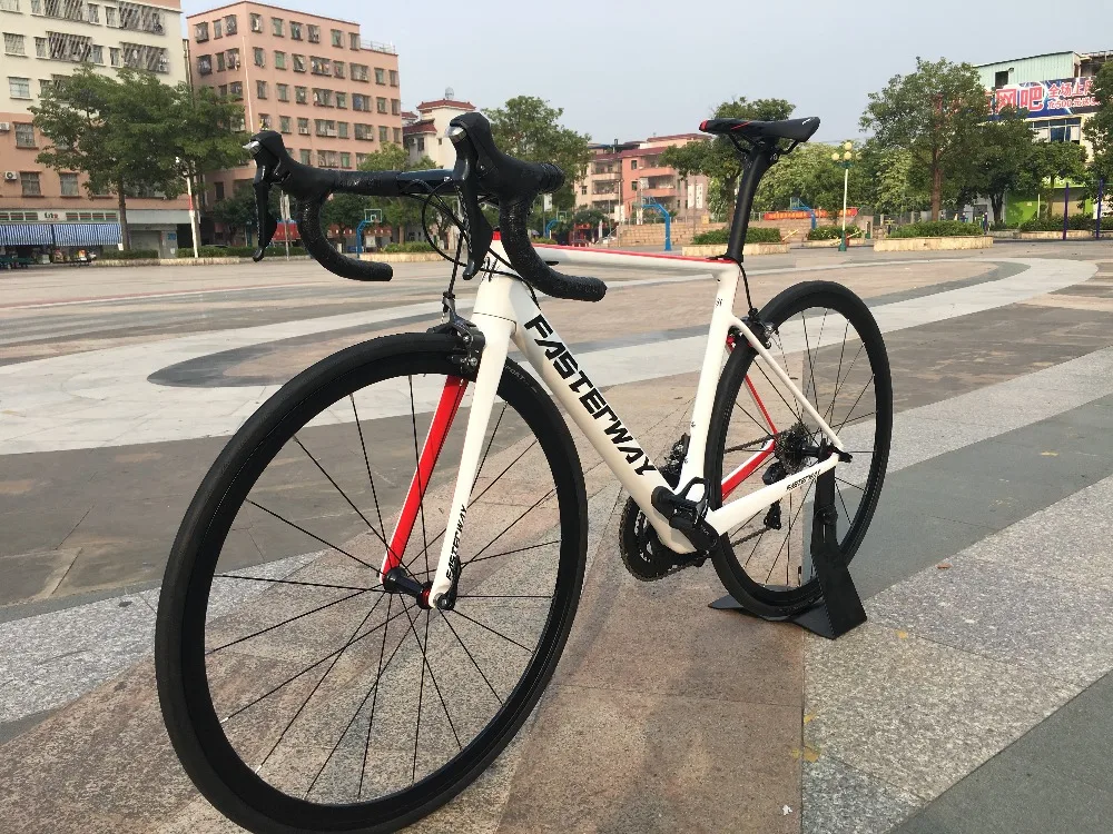 Perfect 700C carbon Road Complete Bike 22 Speed 105 5800 Groupset TAIWAN brand light blue sky FASTERWAY CLASSIC D brake 49/52/54/56/58 46