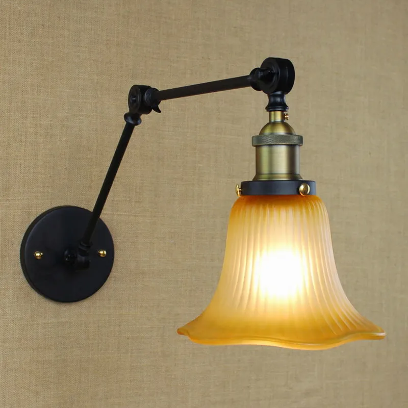 industrial style reto antique rust wall lamp/swing arm wall lighting