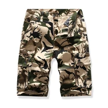MOGU мужские летние шорты модные повседневные мужские шорты камуфляжные шорты в стиле милитари короткие мужские брюки плюс размер 30-38