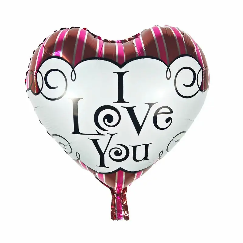 10 шт. 18 дюймов Свадебные воздушные шарики День Святого Валентина юбилей надувные декорации для вечеринки в форме сердца я люблю вас гелиевый воздушный шар покрытый фольгой - Цвет: style-7