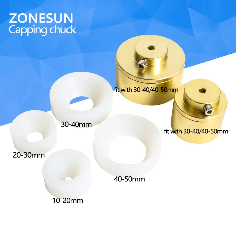 ZONSUN Capping machine chuck, screw capping tool head, bottle capping