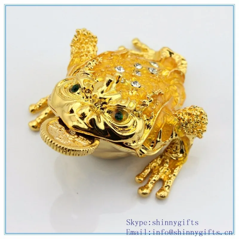 2014 Manufacture enamel toad shaped metal plate for magnet handmade trinket box metal jewelry box (5)