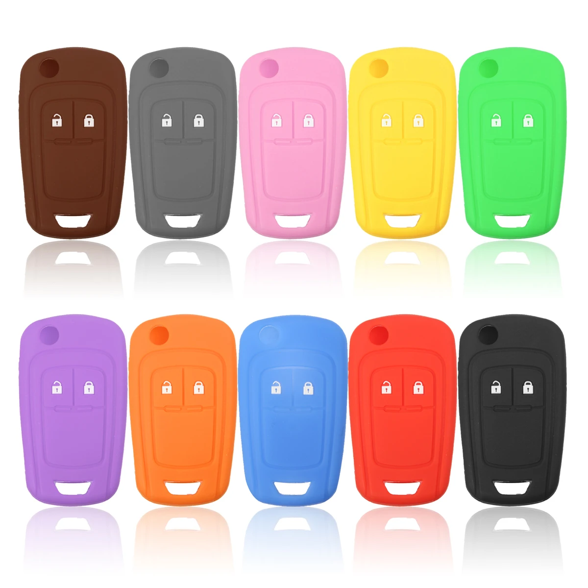 

Multicolor 2 Botton Silicone Key Shell Cover For VAUXHALL OPEL CORSA INSIGNIA