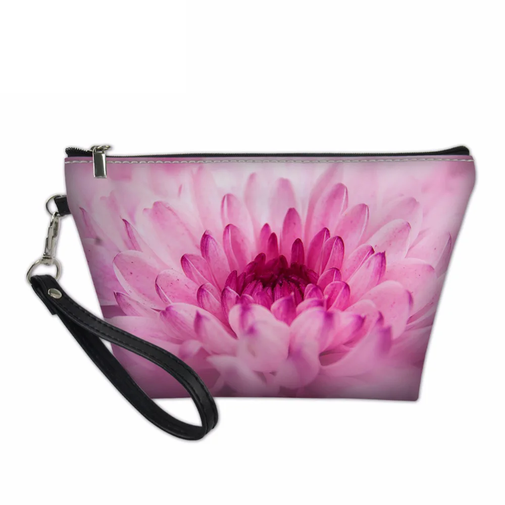 

NOISYDESIGNS Cosmetic Bag Makeup Case for Women Vanity Case Ladies Cosmetic Case Girls Toilet Bag 3D Floral Makeup Zipper Bag