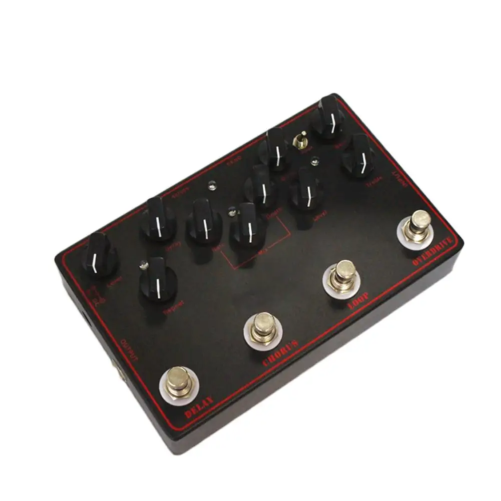 

Guitar Integrated Effects Delay + Chorus + Loop + Overdrive 4-In-1 Effect Pedal