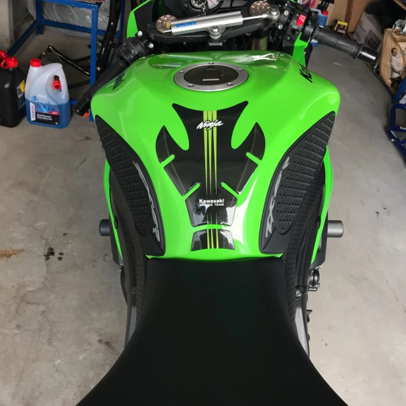 MTImport Anti slip Tank Pad Side Gas Knee Grip Traction Pad Sticker Decals For Kawasaki ZX-6R ZX6R ZX 6R 2009 2010 11 12 13 14  (4)