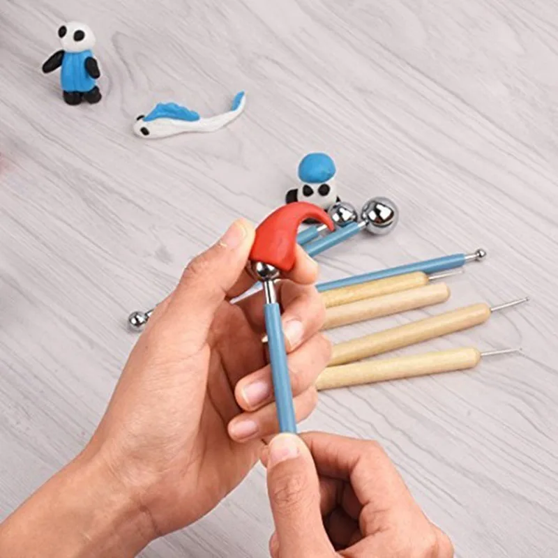 

10 Pcs Ball Stylus Dotting Tools Clay Ceramics Pottery Carving Embossing Sculpting Set Hogard